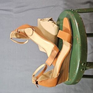 A New Day Wilda women's sandal wedges size 11 brown ankle strap